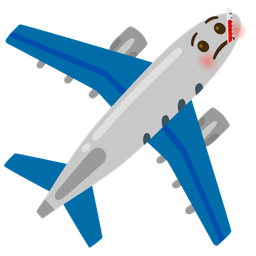 face with thermometer and airplane