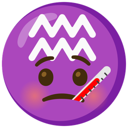 face with thermometer and Aquarius