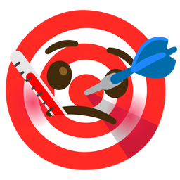 face with thermometer and bow and arrow