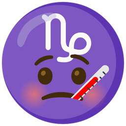 face with thermometer and Capricorn