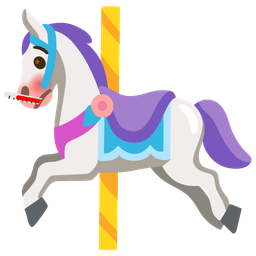 face with thermometer and carousel horse