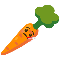 face with thermometer and carrot