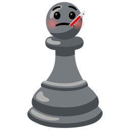 face with thermometer and chess pawn