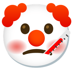 face with thermometer and clown face