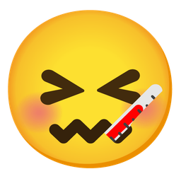 face with thermometer and confounded face