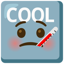 face with thermometer and COOL button