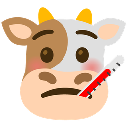 face with thermometer and cow face