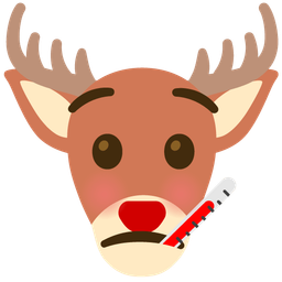 face with thermometer and deer
