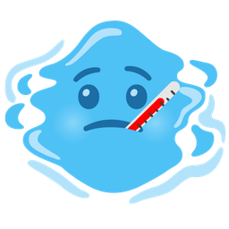 face with thermometer and droplet
