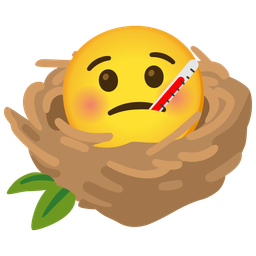 face with thermometer and empty nest