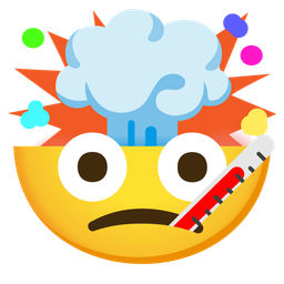face with thermometer and exploding head