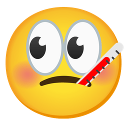 face with thermometer and eyes