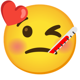 Face with thermometer and Face blowing a kiss