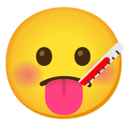 Face with thermometer and Face with tongue