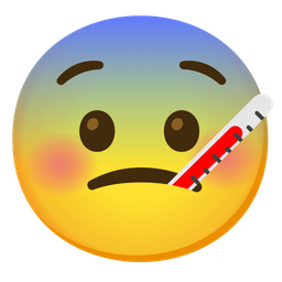 face with thermometer and fearful face