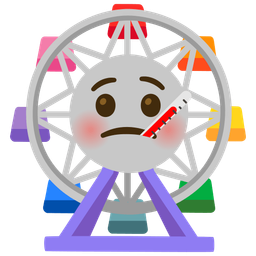 face with thermometer and ferris wheel