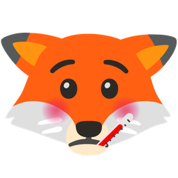 face with thermometer and fox