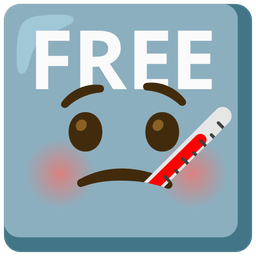 face with thermometer and FREE button