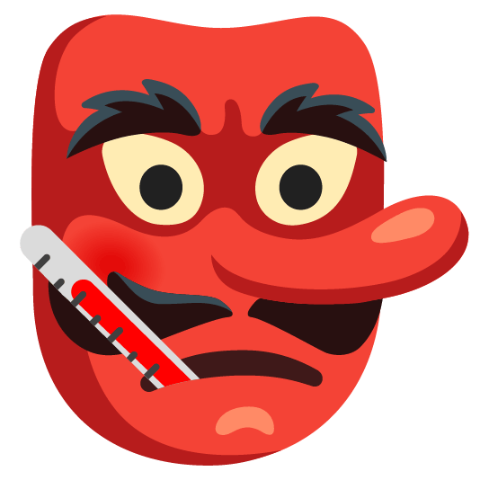 Face with thermometer and Goblin