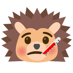 face with thermometer and hedgehog