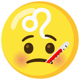 face with thermometer and Leo