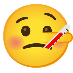 face with thermometer and lying face