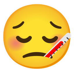 face with thermometer and pensive face
