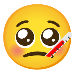 face with thermometer and pleading face