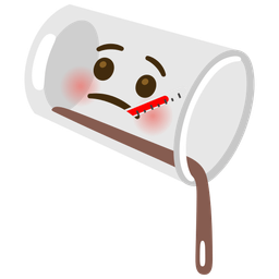 face with thermometer and pouring liquid