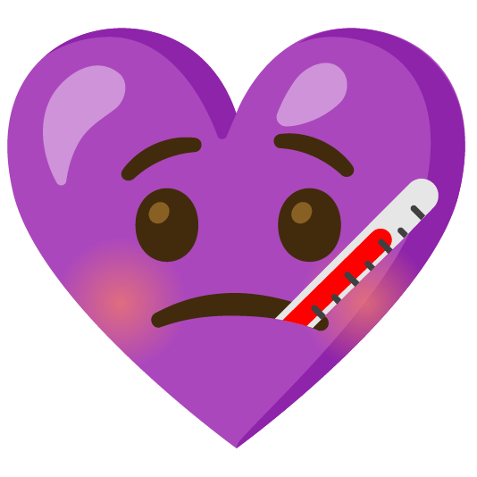 Face with thermometer and Purple heart