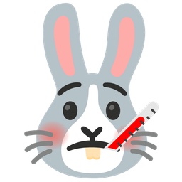 face with thermometer and rabbit face