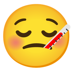 face with thermometer and relieved face