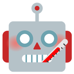 face with thermometer and robot