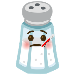 face with thermometer and salt