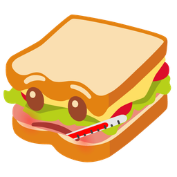 face with thermometer and sandwich
