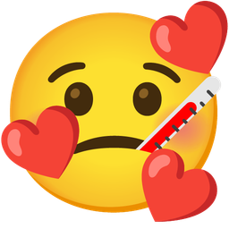 Face with thermometer and Smiling face with hearts
