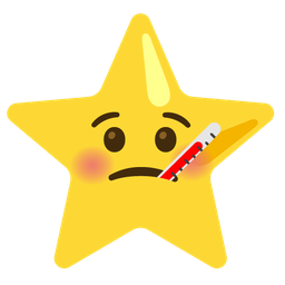 face with thermometer and star