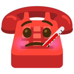 face with thermometer and telephone