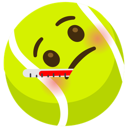 face with thermometer and tennis