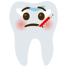 face with thermometer and tooth