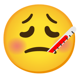 face with thermometer and weary face