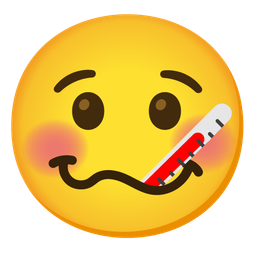 face with thermometer and woozy face