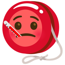 face with thermometer and yo-yo