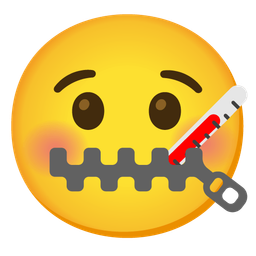 face with thermometer and zipper-mouth face