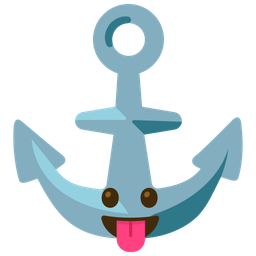 face with tongue and anchor