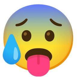 face with tongue and anxious face with sweat