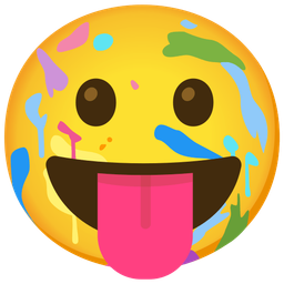 face with tongue and artist palette