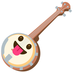 face with tongue and banjo