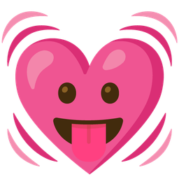 face with tongue and beating heart