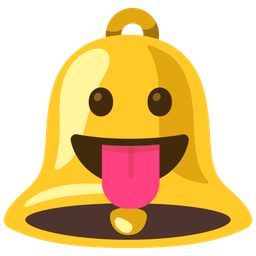 face with tongue and bell